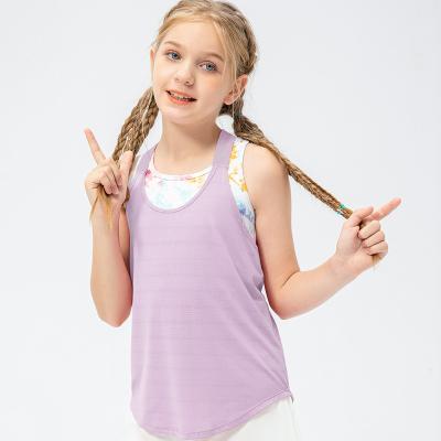 China Kids Gym Wear Fitness Yoga Tops Antibacterial Sports Invest Sexy Fashion Girls Sportswear for sale