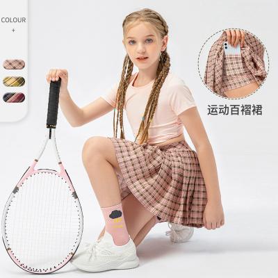 China Antibacterial Children Kids Plaid Skirt Tennis Skirt With Pocket Casual Sports Wear Shorts Dress for sale