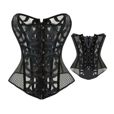 China Antibacterial Sexy Corselet Women Plus Size Satin Corset Bustier Corset Dress for sale