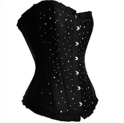 China Homyaa Antibacterial Lace Up Boned Underbust Corset Bustier Bodyshaper Costume for sale