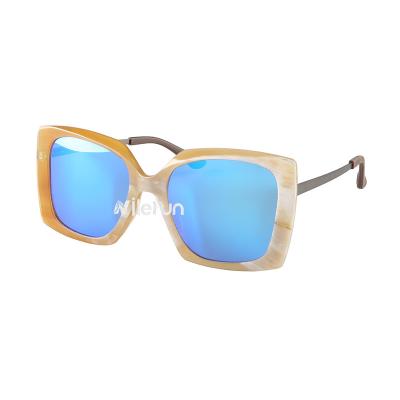 China Real Horn Real Butterfly Big Horn Sunglasses for sale