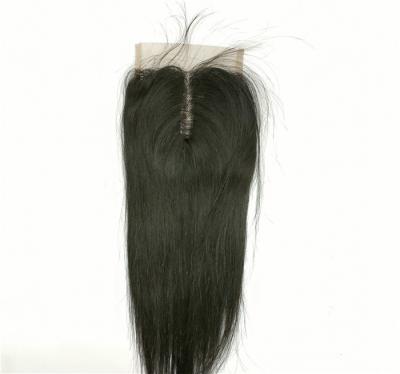 China 100% LAN DAISY Hair For Indian Hair Half Part Closure Handcrafted Indian Hair 4*4 T Wave Silky Straight Hairpiece for sale