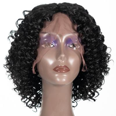 China High Quality Curly Hair Bob Cut Full Lace Wigs Animal Hair Short Human Hair Wigs Curly Lace Front Wig for sale