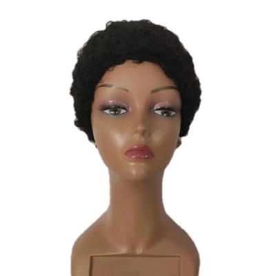 China No Mix Short Afro Kinky Curly Hair Wigs For Black Color Women Kinky Curly Wigs Machine Made Wigs for sale