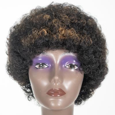 China Cuticle Aligned.No Gray Wholesale Mongolian Hair Short Bob Wig Machine Made Virgin Afro Curl Wig Cuticle Aligned Hair Wigs For Black Woman for sale