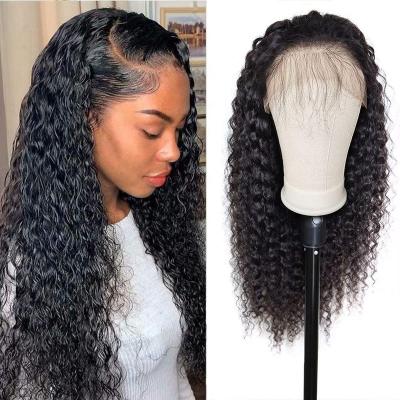 China Fast Shipping 100% Brazilian Deep Wave HD Lace Frontal Wig 100% Density Brazilian Thin Transparent 13x4 HD Lace Frontal Wigs for sale