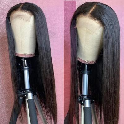 China Fast Shipping Brazilian Straight Hair 100% Full Lace Wig HD Human Hair, 4x4 Density Thin Transparent 150% Lace Frontal HD Closure Wigs for sale