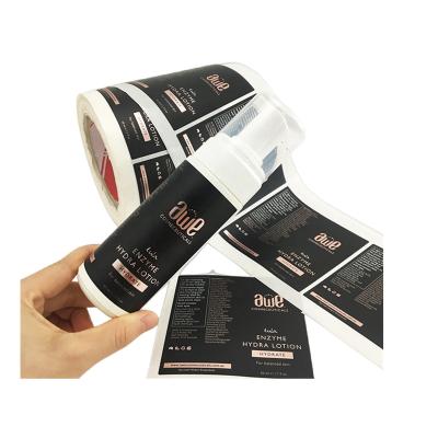 China Waterproof personalized custom waterproof print Self adhesive clear gold foil round vinyl sticker label roll for sale