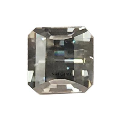 China Color Set or Fire Custom Gray Color Bar Easy Opposite Synthetic Gems Niel Diamond Square Fancy Cut Light Gray Moissanite for sale