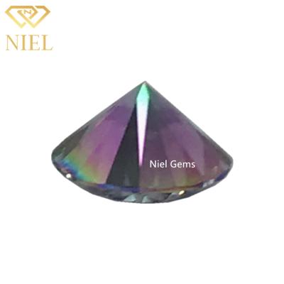 China 1ct 6.5mm Fire Amethyst Round Cut Niel Gems Price Loose Purple Diamond Stone Color Moissanite Color Set or Supplier Wuzhou for sale