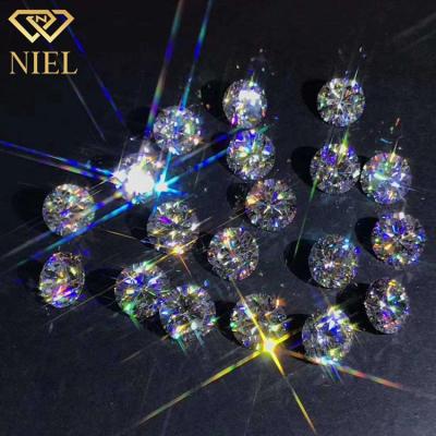 China Game or fire round loose price 1carat 6.5mm color per carat vvs diamond moissanite for sale