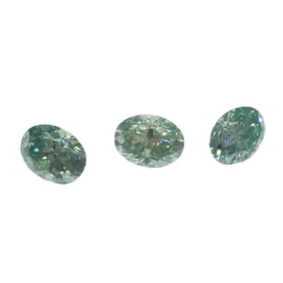 China Color 2ct game or fire niel gems customized dark light green oval cut diamond 6x8 synthetic gemstone 1ct loose oval moissanite for sale