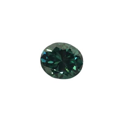 China Dark Synthetic Blue Green Moissanite Oval Diamond Stones Game or Fire Color VVS for sale