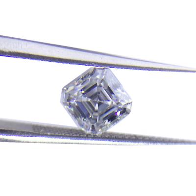 China Loose Synthetic Color Game Or Fire VVS DEF White Diamond Cut Asscher Moissanite for sale