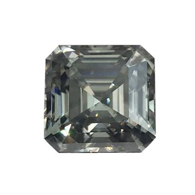 China Big Size Set Or Fire Color Fire Cut Pedras Asscher Diamond Light Gray Gray Moissanite for sale