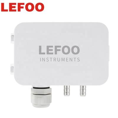 China UL94-V0/ABS Plastics LEFOO Industrial Sensitive Differential Pressure Transmitter For HVAC Air Conditioning 4-20ma Output RS485 for sale