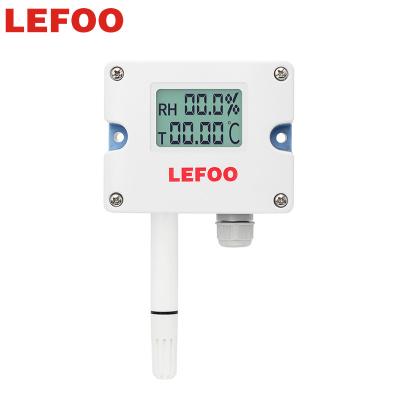 China LEFOO Wall Mounted Fast Response LCD Display Temperature And Humidity Transmitter Sensor For HVAC LFH501 for sale