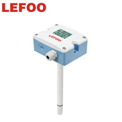 China LEFOO temp channeled temperature and humidity sensor 4-20ma type and wet sensor with display for greenhouse LFH102 for sale