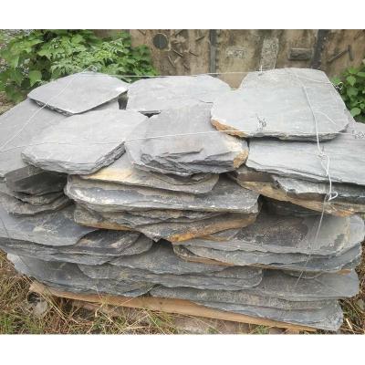 China Modern natural slate lrregularity shaped slab for courtyard for sale