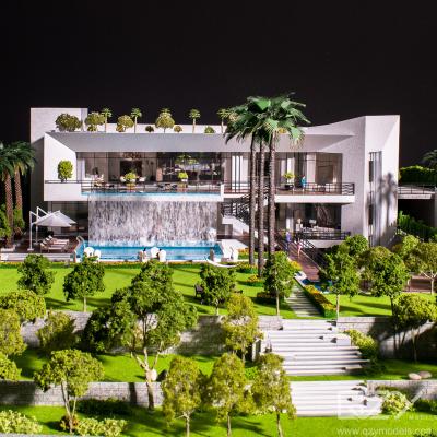 China DAR GLOBAL Monochrome Architecture Structural Model 1/50 Saudi Arabia Versace Villa for sale