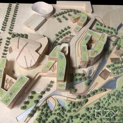 China EMBT Wooden School Architectural Scale Models 1/500 Shenzhen Music Academy ODM for sale