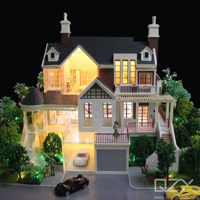 China House Interior Architectural Maquette Model 1:25 Oak Forest Villas ODM for sale