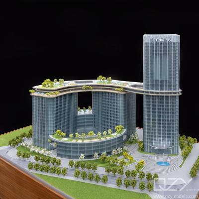 China HSA 1/500 Maqueta arquitectónica de plexiglás Modelo Comen Edificio de oficinas centrales médicas en venta