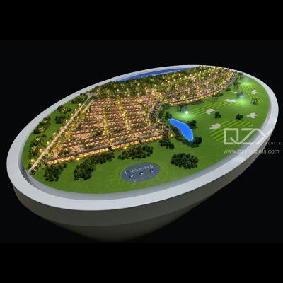 China 1/450 Landscape Architecture Model Making Villa Community Elliptical base for sale