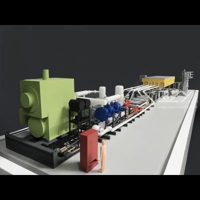 China SGS ROHS Production Line Model Architecture Scale Model 1/30 Liquid Cooling And Recycling for sale