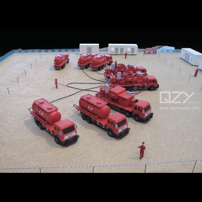 China Industrial Scale Model Construction Site Showcase 1/30 Oil Testing & Fracturing for sale