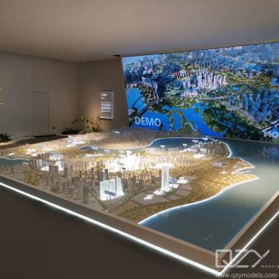 China Diseño del paisaje Plan maestro modelo arquitectónico acrílico 1/600 Parque de humedales de Xiamen TOD en venta