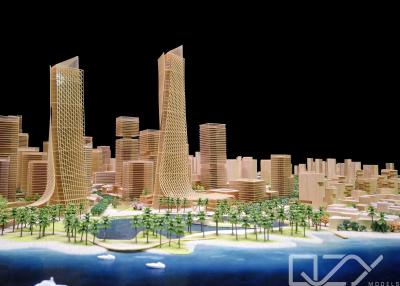 China Aecom Basswood Miniature Architectural Models Xiamen TOD for sale