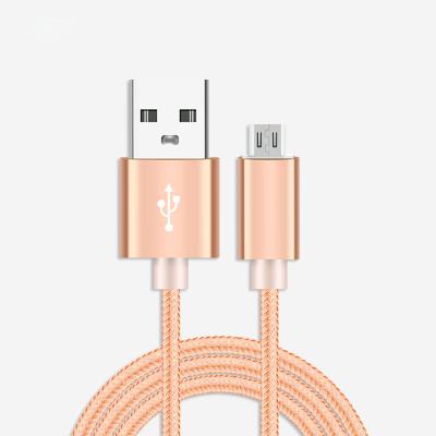 China Wholesale 2M Micro Nylon Braided Mobile Phone USB Cable USB Charging Cable For Samsung for sale