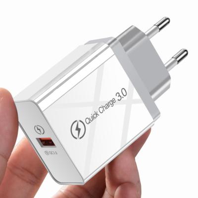 China 18W QC3.0 High Speed ​​Charger USB Charger Travel Adapter Quick Charging Portable Wall Phone Charger for sale