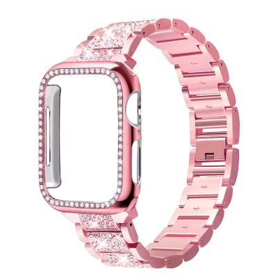 China Easy Installation Stainless Steel Case with Watch Bands for Apple Watch Band Luxury Strap 38/40/42/44MM for sale