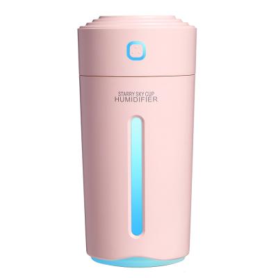 China Portable Cool Humidifier Mini Air Diffuser Fast Humidifying USB Mist Humidifier Car Car with 7 Colors Changing LED Lights for sale