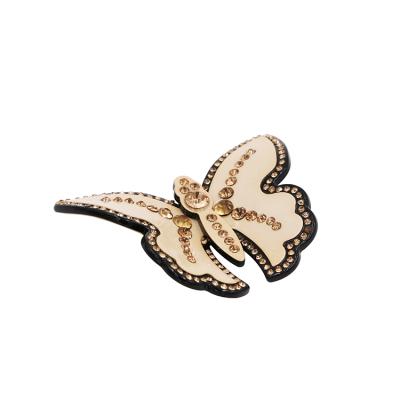 China As the picture fashion accessories for butterfly shoe wholesale and rhinestone resin ladies shoe buckles for sale