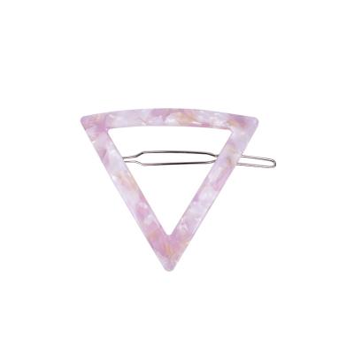 China Wholesale Simple Custom Design Triangle Acrylic Hair Accessories Hair Clip for sale