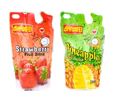 China Moisture Proof Bottle Shaped Pouch Soft Drink Pouch Stand Up Pouches for sale