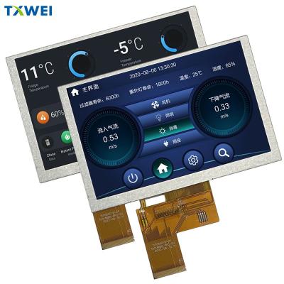 China 5-inch TFT LCD Screen IPS High Brightness 800 * 480 High-definition Screen for sale