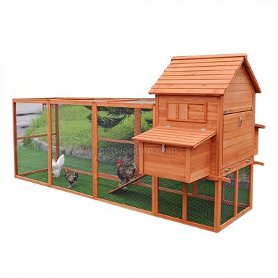 China Hen Coop House Large Breathable Removable Tray Ramp Garden Soild Wooden Chicken Pigeon Cage With Outdoor Run for sale