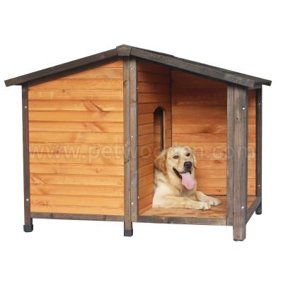 China Luxury high quality breathable soild druable wooden waterproof dog house indoor and outdoor with porch for sale