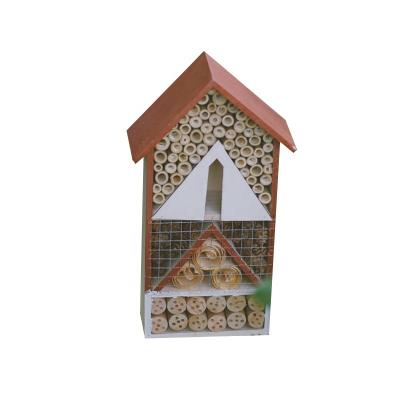 China Breathable Wooden House Hanging Bamboo Insect Hotels For Ladybugs, Bee, Butterfly, Beetle for sale