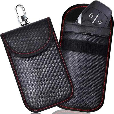 China Black Fashion Car Key RFID Signal Blocking Anti Blocking Bag Pouch for sale