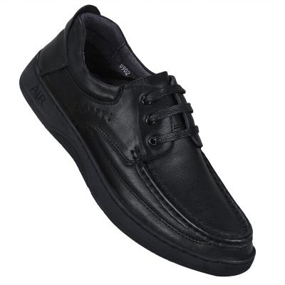 China Deodorization Fashionable and comfortable black men's business casual leather shoes wholesale casual men's dress shoes genuine Leather Shoes for sale