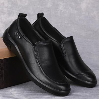 China Deodorization Men's Single-layer Cowhide Breathable Casual Leather Shoes Soft Leather Soft Sole Anti slip Lightweight shoes men's dress shoes for sale