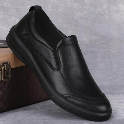 China Deodorization Summer men's single-layer cowhide breathable casual leather dress shoes with soft soles soft surfaces anti slip lightweight shoe for sale