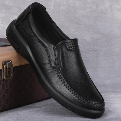 China Deodorization Genuine leather shoes anti-skid Anti odor soft leather soft sole Moccasins for men leisure shoes breathable casual leather shoes for sale