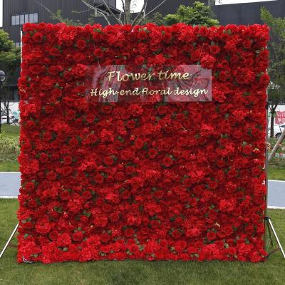 China Decoration ins hor sale mounted flower row red moring mounted flower decorative wall for sale