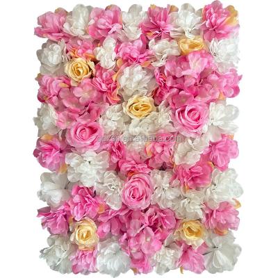 China Factory Supplier Stage Wedding Decor 40*60cm Flower Row Floral Silk Rose Wall Backdrop for sale